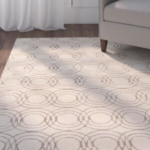 Meader Hand-Tufted Cream/Taupe Area Rug