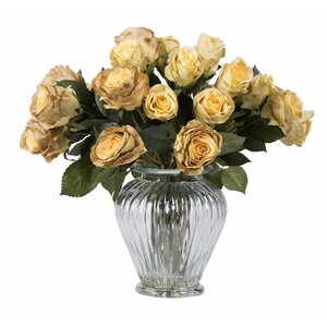 Roses Centerpiece in Decorative Vase