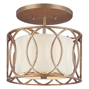 Balducci Semi Flush Mount in Silver Gold