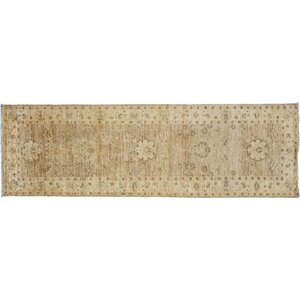 One-of-a-Kind Oushak Hand-Knotted Beige Area Rug