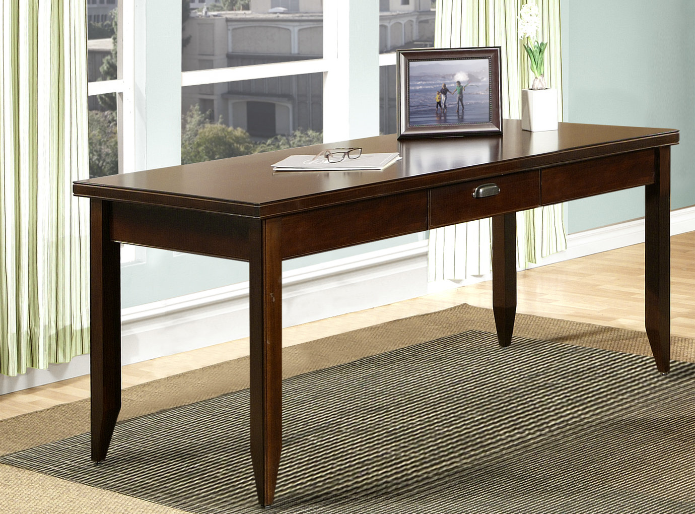 kathy ireland Home by Martin Furniture Tribeca Loft Cherry Writing Desk