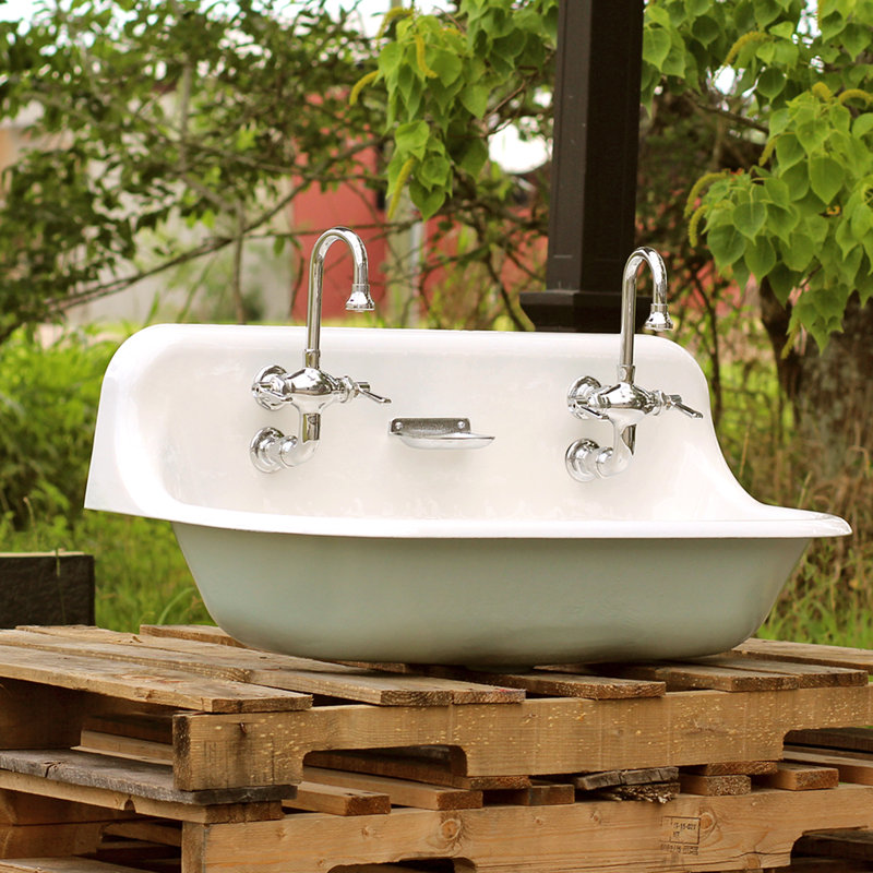 Kohler High Back 36 Antique Inspired Farm Sink Incarnadine High Back 36 Antique Inspired Kohler Farm Sink Incarnadine Red Cast Iron Porcelain Trough