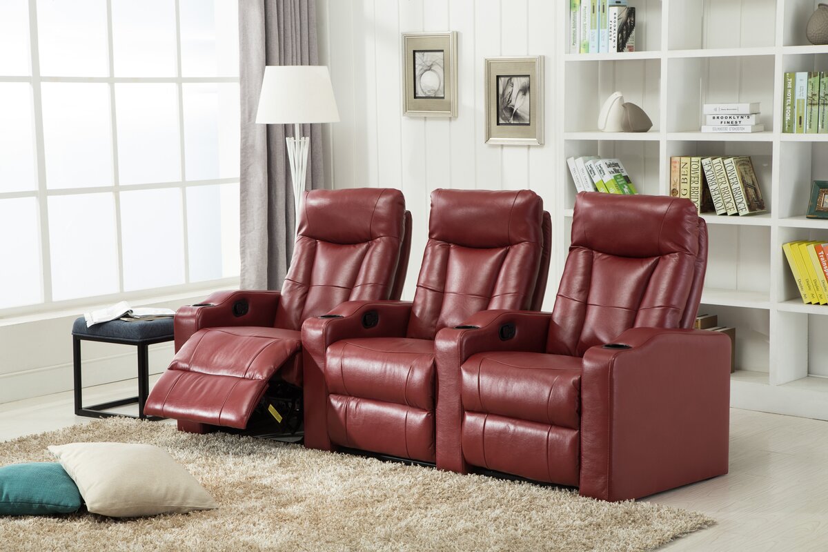 priscilla gel reclining leather home theater sofa