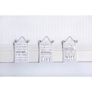 3 Piece Funny Marriage Hanging Signs Wall Du00e9cor Set
