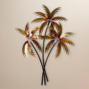 Metal Palm Tree Wall Decor Wayfair 3 Copper Palm Trees Wall Décor