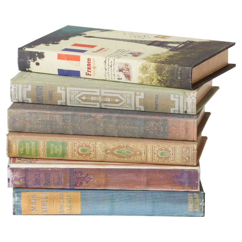 Three Posts 6 Piece Wood Book Box Set & Reviews Wayfair
