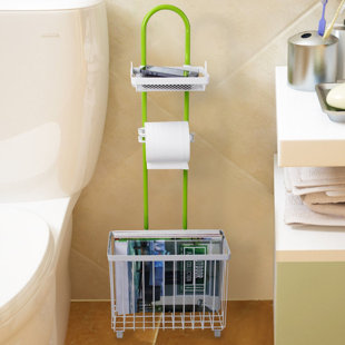 Toilet Paper Magazine Rack Wayfair Caddy Tissue Freestanding Toilet Paper Holder With Magazine Rack