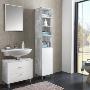 Charnley 3 Piece Bathroom Furniture Set With Mirror By Belfry Charnley 3 Piece Bathroom