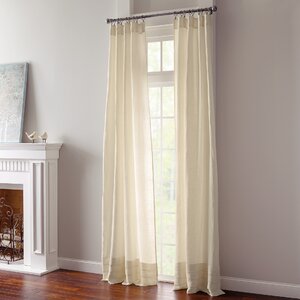 Waterfall Solid Pinch Pleat Single Curtain Panel