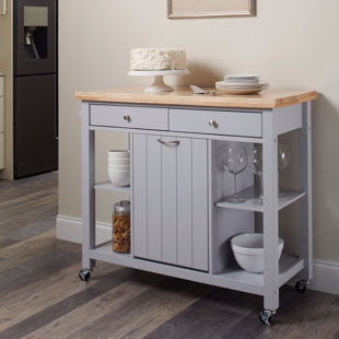 Kitchen Island On Casters Wayfair Delrick Modish Kitchen Island With Casters