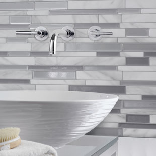 Stick On L Tiles Self Adhesive Wayfair Co Uk Milano 24 46cm X 29 34cm L Stick Mosaic Tile In Grey Silver Set Of 5