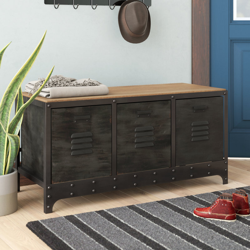 Wood and Metal Storage Bench & Reviews AllModern