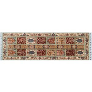 Acer Hand-Knotted Rectangle Light Green Area Rug