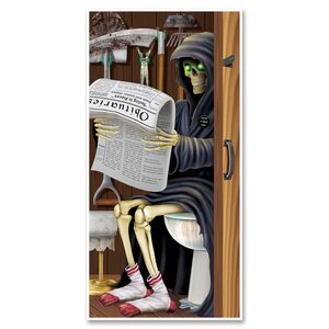 Halloween Grim Reaper Restroom Door Cover