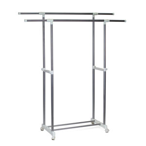 Heavy Duty Dual Level Retractable Rolling Drying Rack