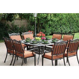 Fairmont 9 Piece Dining Set with Cushions