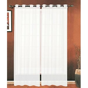 Lorenzo Solid Sheer Grommet Single Curtain Panels