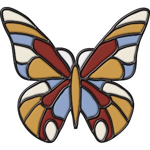 Butterfly Stained Appliquu00e9 Window Sticker