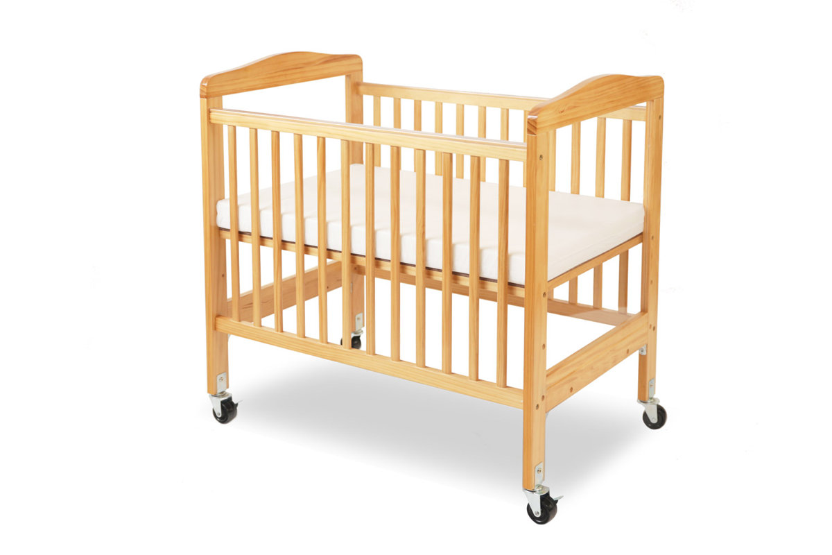 L.A. Baby Compact Wooden Window Portable Crib with Mattress & Reviews