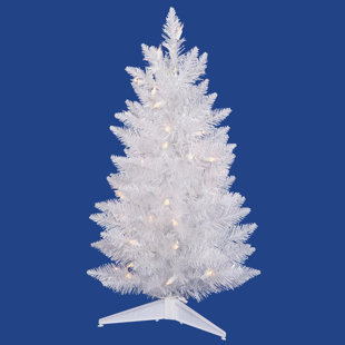 sparkle 25 white spruce artificial christmas tree with 50 led white lights with stand - Mini White Christmas Tree sparkle 25 white spruce artificial christmas tree with 50 led white lights with stand - Mini White Christmas Tree