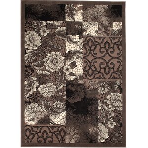 Alicia Floral Khaki Area Rug