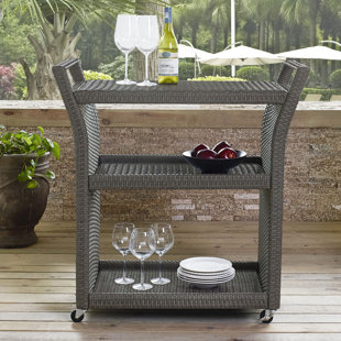 Patio Serving Carts You Ll Love Wayfair Brandy Outdoor Bar Serving Cart