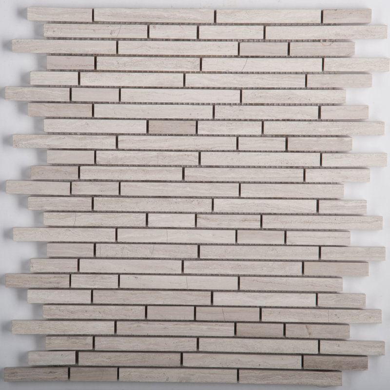 Emser Tile Metro 13 X Limestone Linear Mosaic In Cream Metro 13 X Limestone Linear Mosaic Tile