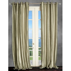 Solid Semi-Sheer Thermal Grommet Single Curtain Panel