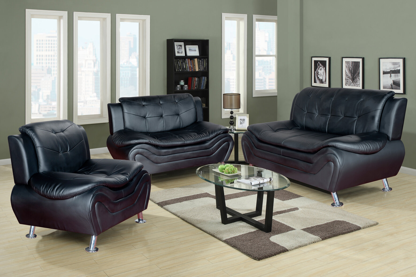 Two Piece Leather Living Room Set