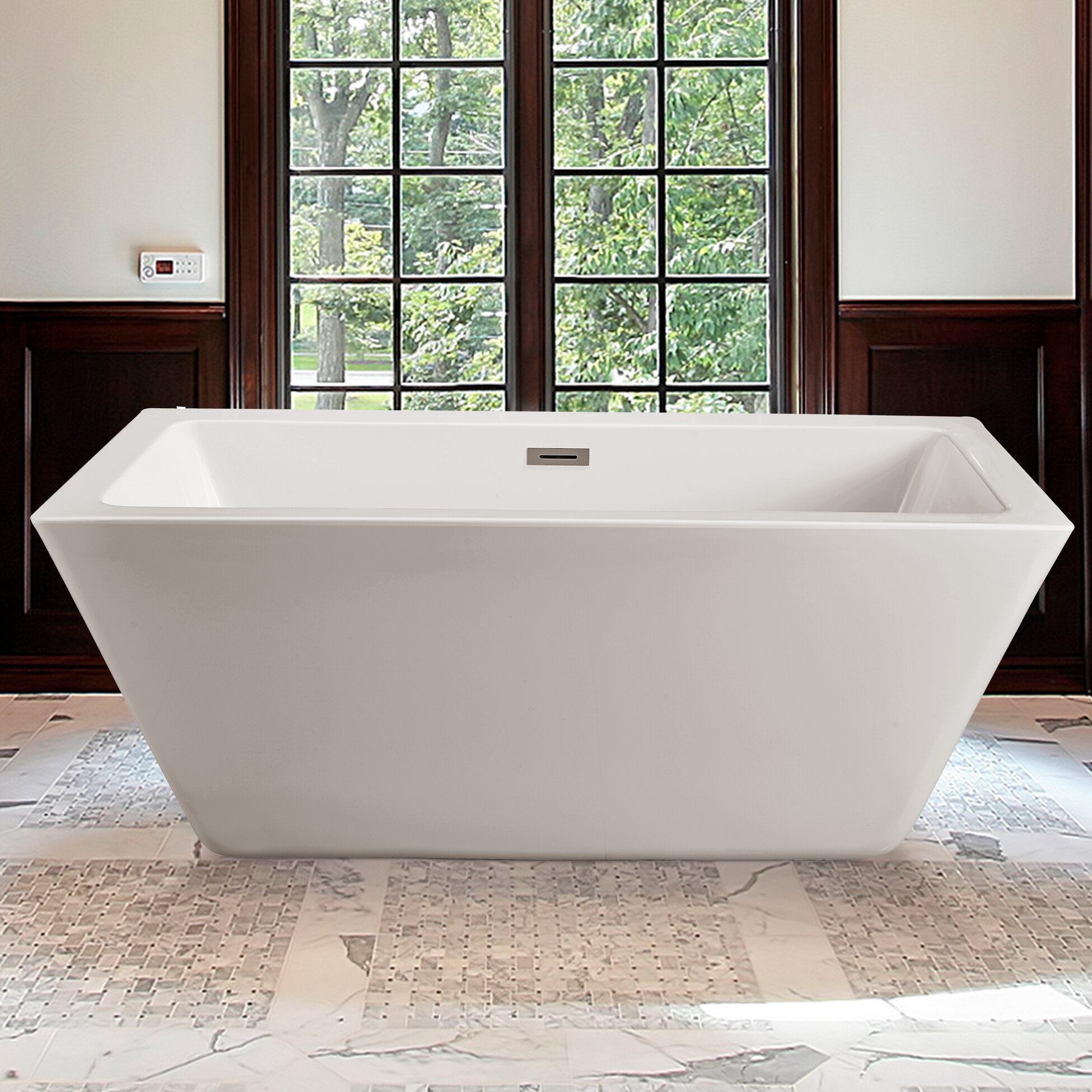 60 X 23 6 Freestanding Soaking Bathtub