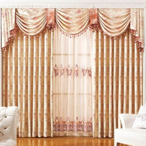 Luxury European Nature/Floral Blackout Grommet Single Curtain Panel