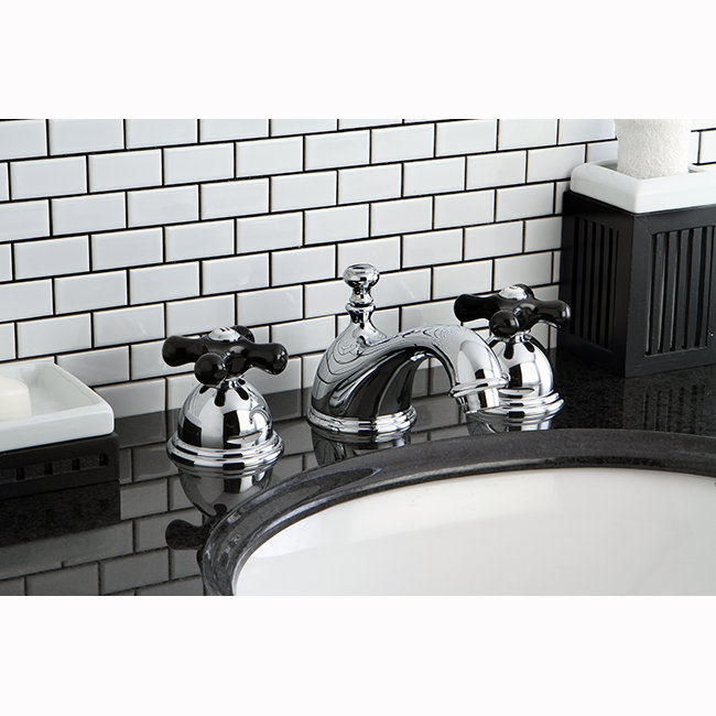 Kingston Brass Restoration Onyx Double Handle Widespread Bathroom