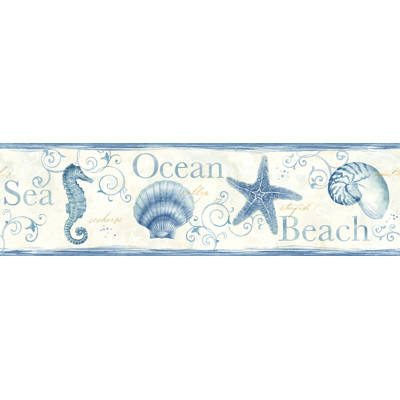 York Wallcoverings Starfish Seashell 15 L X 10 W Abstract Seaside Living Island Bay 15 X 6 83 Seashells Wallpaper Border