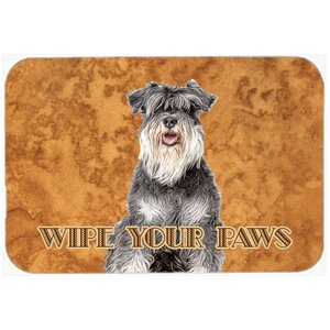 Schnauzer Wipe Your Paws Kitchen/Bath Mat