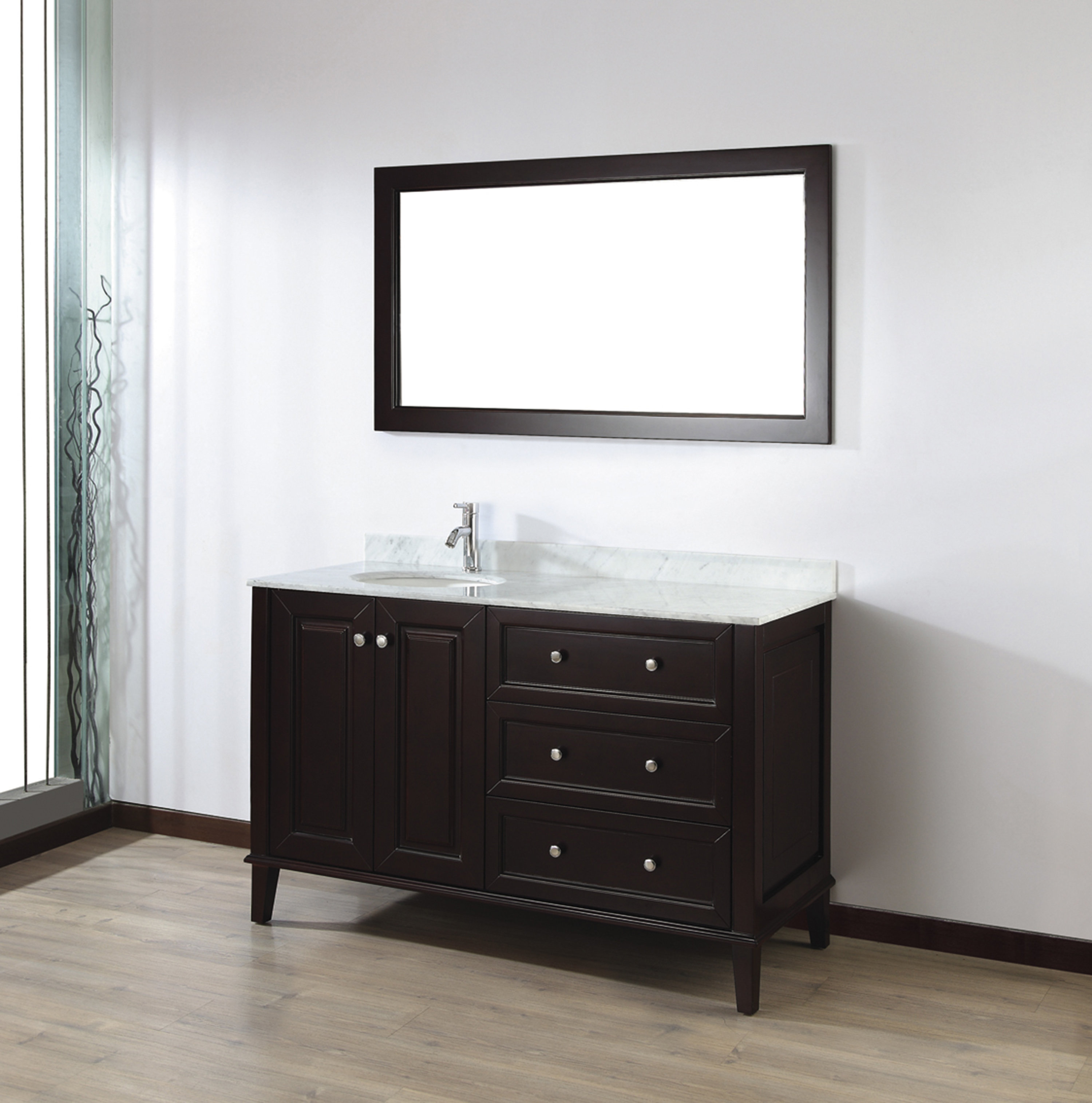 Bauhaus Bath Milly 55 Single Bathroom Vanity Set With Mirror Bauhaus Bath Milly 55 Single Bathroom Vanity Set With Mirror Reviews Wayfair