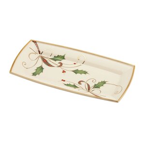 Holiday Nouveau Towel Rectangle Serving Tray