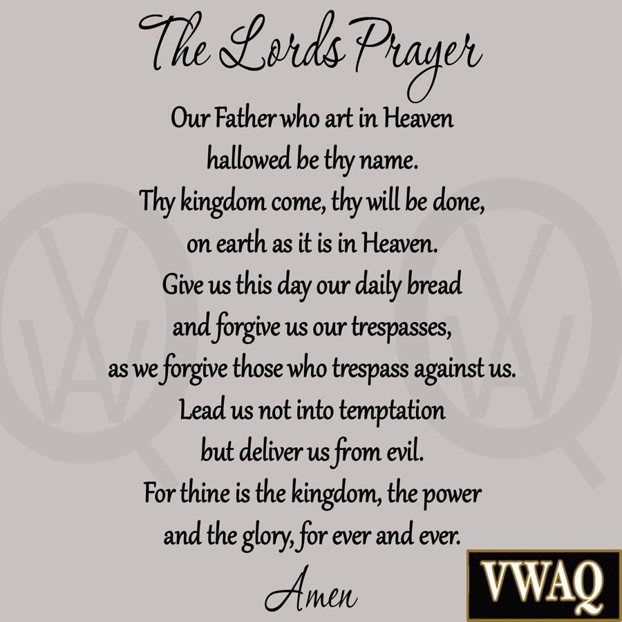 The Lord s Prayer Bible Wall Decal