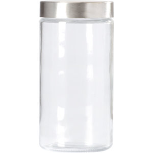 Wayfair Basics 4 Piece Round Screw Top Glass Kitchen Canister Set