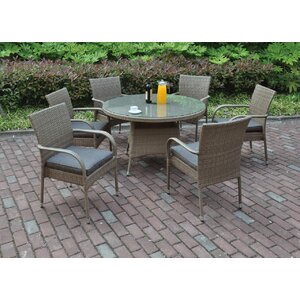 7 Piece Dining Set with Cushions