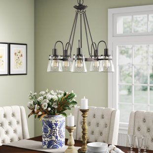 Farmhouse Chandeliers Birch Lane Wyble 5 Light Shaded Chandelier