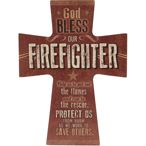 Handmade Cross Fireman Cross Decorative Wall Crosses Wooden Cross