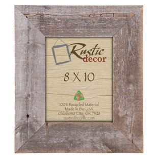 Picture Frames Birch Lane Barn Wood Reclaimed Extra Wide Wall Picture Frame