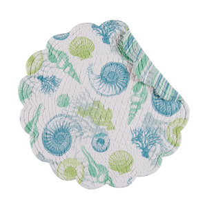 Ostrander Reversible Round Cotton Quilt Placemat (Set of 6)