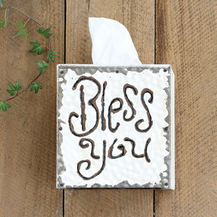 Tissue Box Covers You Ll Love Wayfair Farfan Bless You Tissue Box Cover