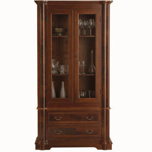 Dark Wood Display Cabinet Wayfair Co Uk Lombardia Solid Wood Display Cabinet