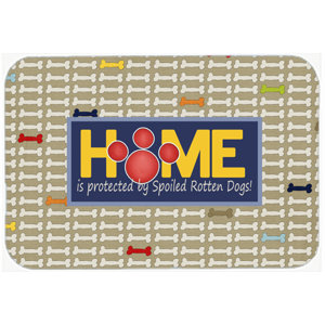 Home Is Protected By Spoiled Rotten Dogs Kitchen/Bath Mat