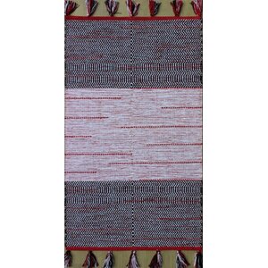 Parker Hand-Woven Black/Red Area Rug