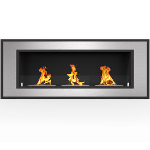 Maybelle Contemporary Ventless Built in Recessed Wall Mounted Bio-Ethanol Fireplace by Orren Ellis