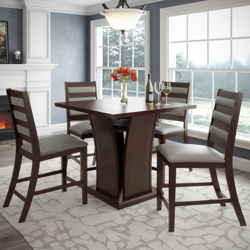 Red Barrel Studio Burgess 5 Pieces Counter Height Dining Set ... Red Barrel Studio Burgess 5 Pieces Counter Height Dining Set ...
