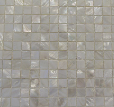 Seatile Mesh Mounted 1 X Authentic Polished Seashell Mosaic Tile Mesh Mounted 1 X Authentic Polished Seashell Mosaic Tile